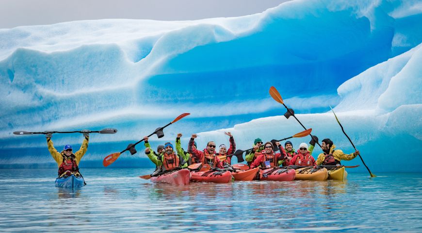 Kayaking among Iceberg and Glaciers