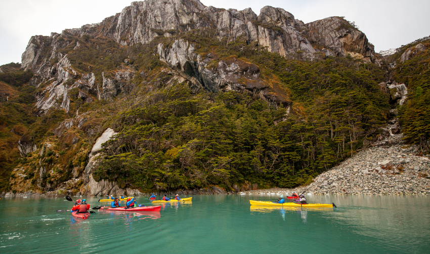 Kayaking adventure at the end of the world