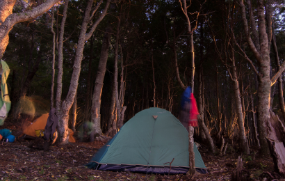 Wilderness camping in Cape Froward