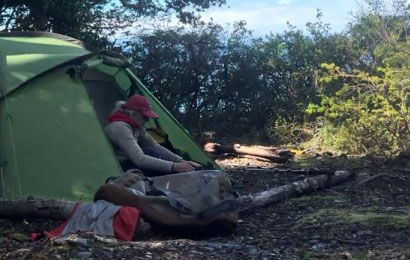 Wilderness camping in Cape Froward